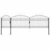 vidaXL Portail de cl&ocirc;ture de jardin avec sommet en arc ASSEN Acier