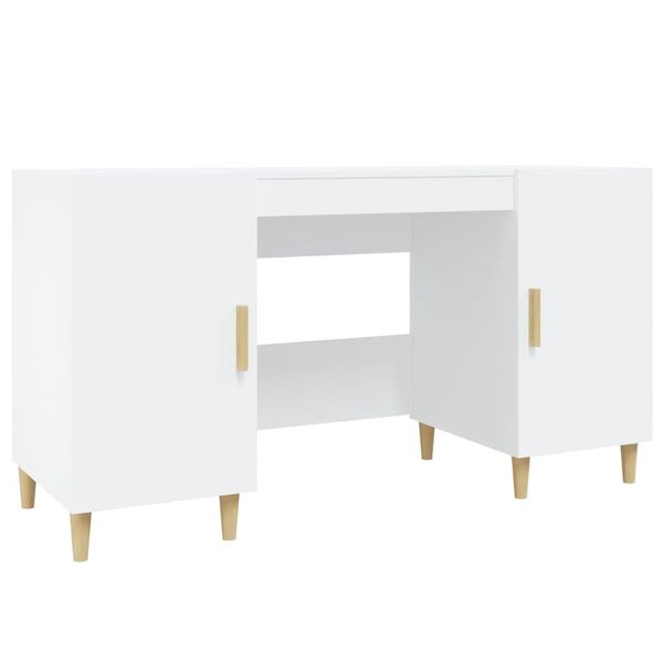 vidaXL Bureau Blanc 140x50x75 cm Bois d'ing&eacute;nierie