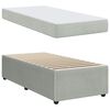 vidaXL Cadre de lit avec matelas Gris clair 100 x 200 cm tissu