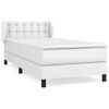 vidaXL Sommier &agrave; lattes de lit avec matelas Blanc 80x200 cm Similicuir