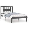 vidaXL Cadre de lit Gris Bois de pin massif 100x200 cm