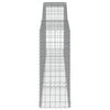 vidaXL Panier de gabions arqué 400x50x120/140 cm Fer galvanisé