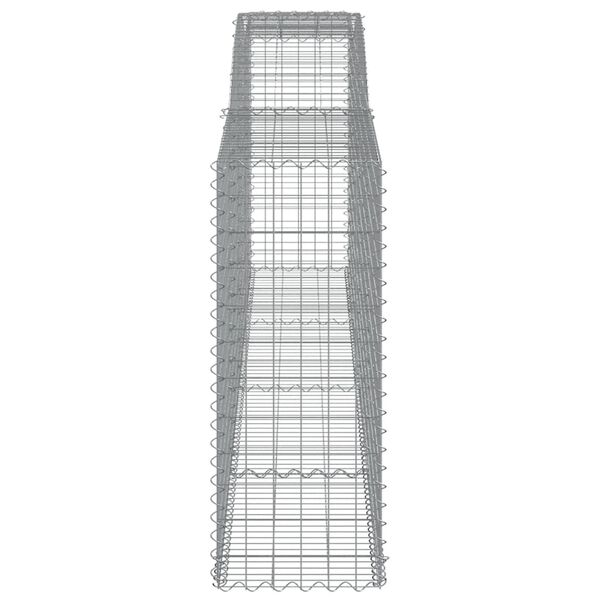 vidaXL Panier de gabions arqué 400x50x120/140 cm Fer galvanisé