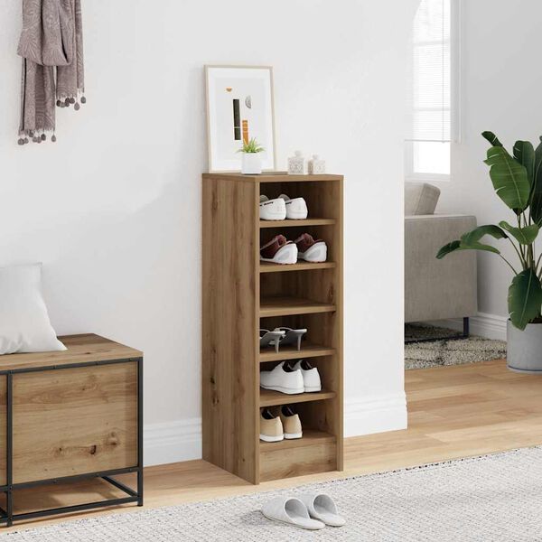 vidaXL Armoire &agrave; chaussures ch&ecirc;ne artisanal 32x35x92cm bois ing&eacute;nierie