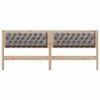 vidaXL T&ecirc;te de lit Autre Marron et taupe 200 cm Bois massif en pin