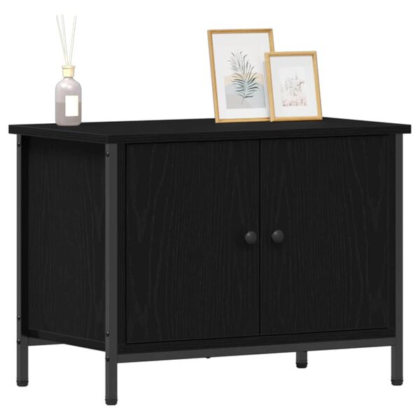 vidaXL Meuble TV Ch&ecirc;ne noir 60 x 35 x 45 cm Bois d'ing&eacute;nierie