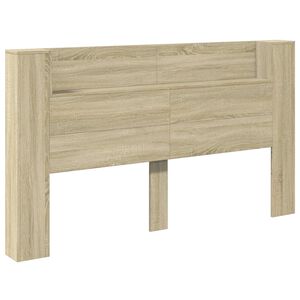 vidaXL Cabinet de T&ecirc;te de Lit avec LED Ch&ecirc;ne Sonoma Bois d'ing&eacute;nierie