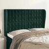 vidaXL T&ecirc;te de lit avec oreilles Vert fonc&eacute; 147x23x118/128 cm Velours