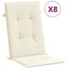 vidaXL Chaises de jardin inclinables et coussins lot de 8 teck solide