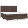 vidaXL Sommier &agrave; lattes de lit avec matelas Marron 200x200 cm