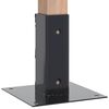vidaXL Bases de poteau carr&eacute;es 4 pcs anthracite 51x51 mm