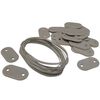 Nature Kit de fixation pour cl&ocirc;ture de jardin 27 pcs Gris