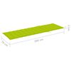 vidaXL Chaise longue double et coussins vert vif Bois de pin impr&eacute;gn&eacute;