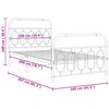 vidaXL Cadre de lit métal sans matelas et pied de lit blanc 100x200 cm