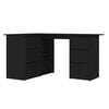 vidaXL Bureau d'angle Noir 145x100x76 cm Bois d'ing&eacute;nierie