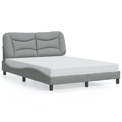 vidaXL Cadre de lit sans matelas gris clair 120x200 cm tissu