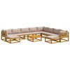 vidaXL Ensemble de Canap&eacute;s 11 pc Naturel Bois d'Acacia Massif