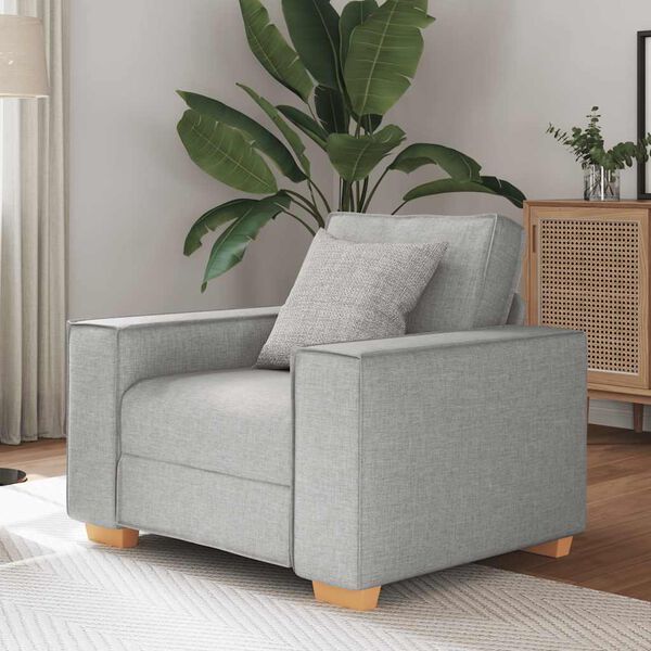 vidaXL Canapé Fauteuil Gris Nuage 60 cm Tissu