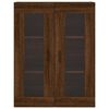 vidaXL Armoires murales 2 pcs ch&ecirc;ne marron bois d'ing&eacute;nierie