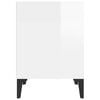 vidaXL Tables de chevet 2 pcs Blanc brillant 40x35x50 cm