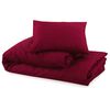 vidaXL Ensemble de housse de couette Bordeaux 140x200 cm Coton