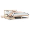 vidaXL Cadre de lit sans matelas 135x190 cm bois de pin massif