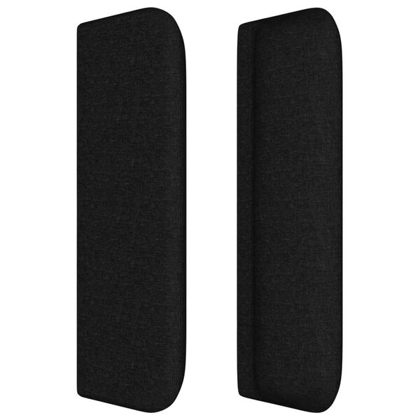 vidaXL T&ecirc;te de lit avec oreilles Noir 83x16x78/88 cm Tissu