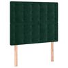 vidaXL T&ecirc;te de lit &agrave; LED Vert fonc&eacute; 80x5x118/128 cm Velours