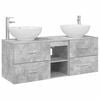 vidaXL Ensemble de mobilier de salle de bain 3 pc Gris b&eacute;ton