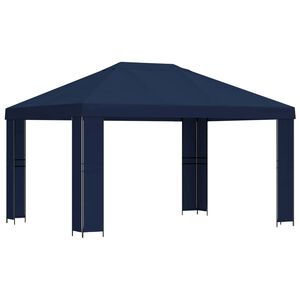 vidaXL Pavillon 4 &times; 3 m Bleu Polyester et Acier 190 gsm