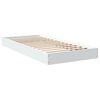 vidaXL Cadre de lit sans matelas blanc 90x200 cm bois d'ing&eacute;nierie
