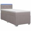 vidaXL Lit de box spring avec matelas et LED Taupe 80 x 200 cm Tissu