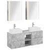 vidaXL Ensemble de mobilier de salle de bain 5 pc Gris b&eacute;ton