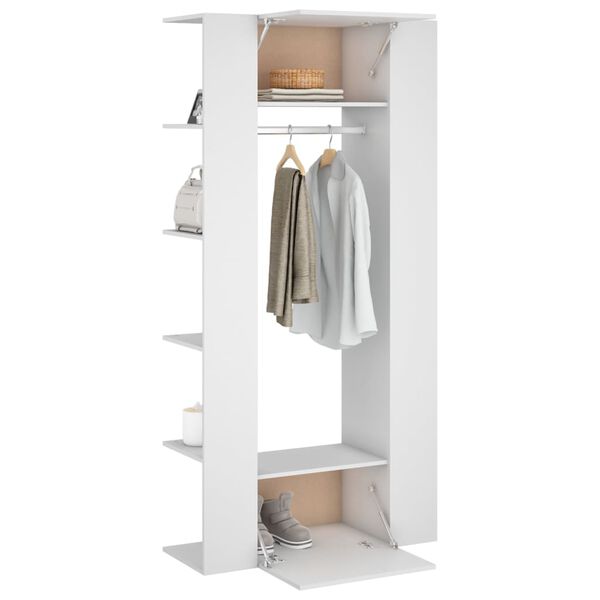 vidaXL Armoires de couloir 2 pcs blanc Bois d'ing&eacute;nierie