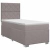 vidaXL Lit boxspring avec matelas Taupe 80 x 200 cm Tissu