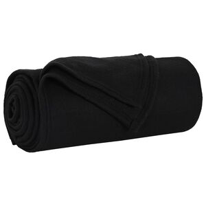 vidaXL plaid Noir 240 x 220 cm 0.74 kg Polaire