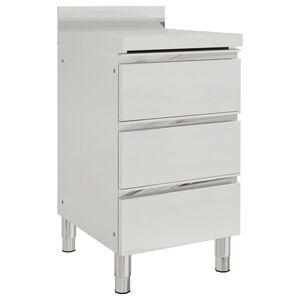 vidaXL Armoire de cuisine commerciale avec 3 tiroirs 50 x 60 x 96 cm