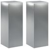 vidaXL Support de Plante 2 pcs Argent&eacute; 30 x 30 x 80 cm