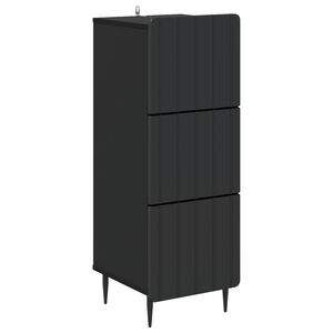 vidaXL Armoire &agrave; tiroirs Noir 33 x 34,5 x 92 cm Bois d'ing&eacute;nierie