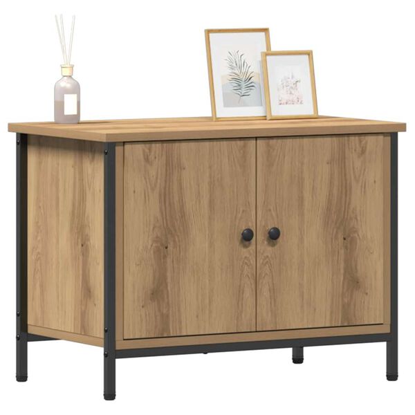 vidaXL Meuble TV Ch&ecirc;ne artisanal 60 x 35 x 45 cm Bois d'ing&eacute;nierie