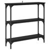 vidaXL Table console Ch&ecirc;ne noir 75 x 22,5 x 75 cm Bois d'ing&eacute;nierie