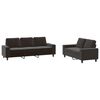 vidaXL Ensemble de canap&eacute;s 2 pcs noir tissu