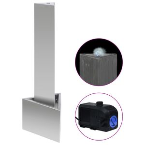 vidaXL Fontaine de jardin Argent&eacute; 37,7x32,6x110 cm Acier inoxydable