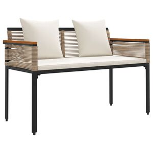 vidaXL Banc ext&eacute;rieur 2 -Seater 117 x 54 x 74.5 cm polyrotin