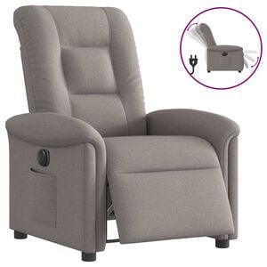 vidaXL Fauteuil inclinable &eacute;lectrique Taupe Tissu