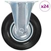 vidaXL 24 pcs Roulettes fixes 125 mm