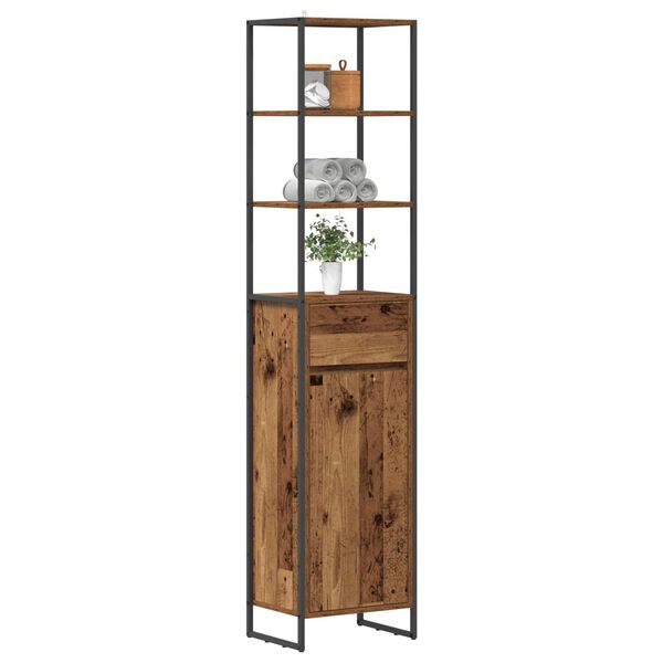vidaXL Cabinet de salle de bain Bois Ancien 40 x 30 x 180 cm