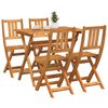 vidaXL Ensemble bistro de jardin 5 pcs Marron Bois d'acacia massif