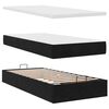 VidaXL Cadre de lit ottoman avec matelas noir 180x200cm velours