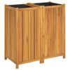 vidaXL Jardini&egrave;re avec doublure 100x50x100 cm bois massif d'acacia